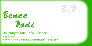 bence modi business card