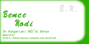 bence modi business card